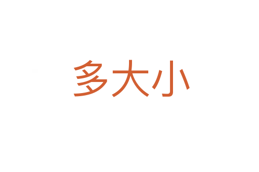 多大小